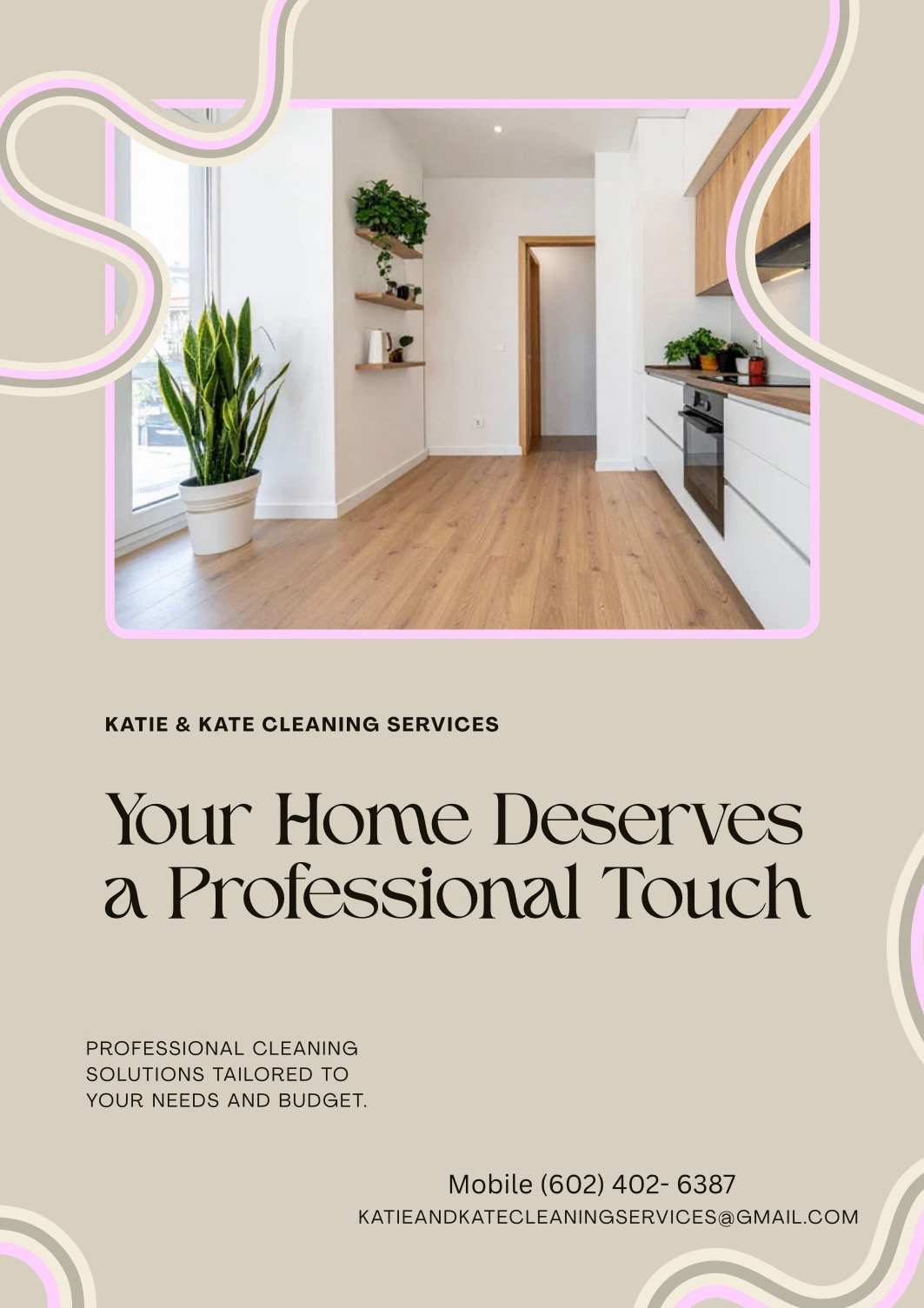 Promotional flyer: Your Home Deserves a Professional Touch